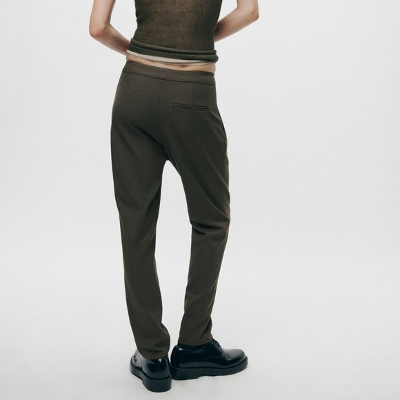 ZARA M (L) Khaki Wrap Pants ZW COLLECTION 1749/242 $69.90 - Picture 2 of 13